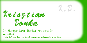 krisztian donka business card